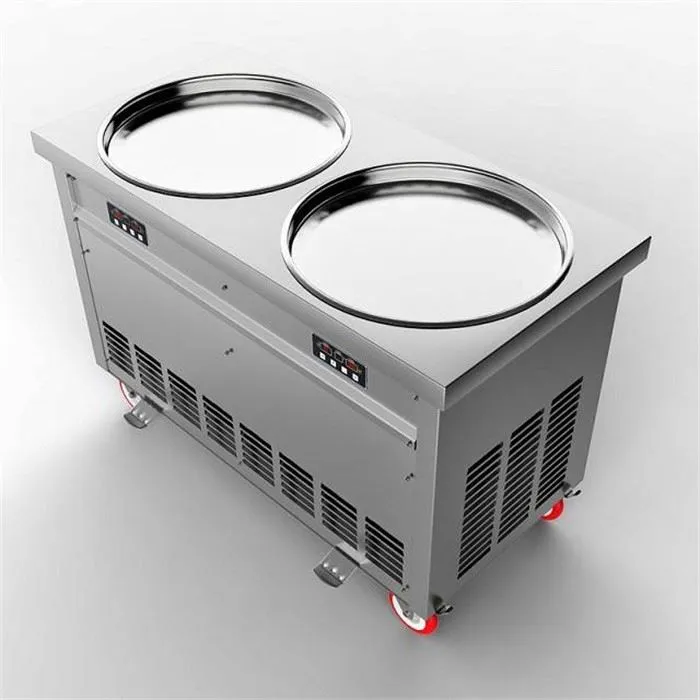 Double-pan Ice Cream Frying Machine